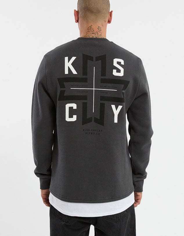 Kiss Chacey Roast Layered Sweater - Asphalt