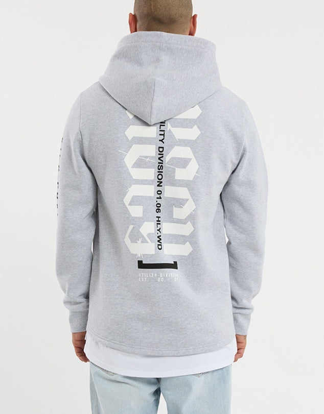 Kiss Chacey Sharp Layered Hoodie - Grey Marle