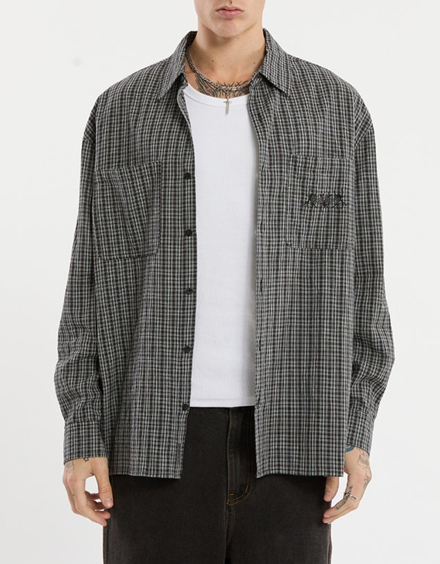 Kiss Chacey Devotion Casual LS Shirt - Black Check
