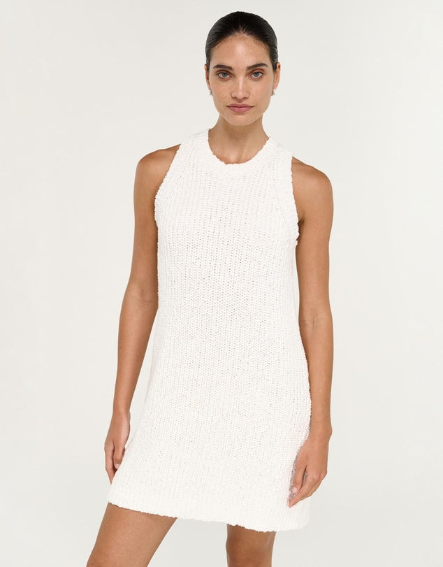 Staple The Label Cove Knitted Dress - White