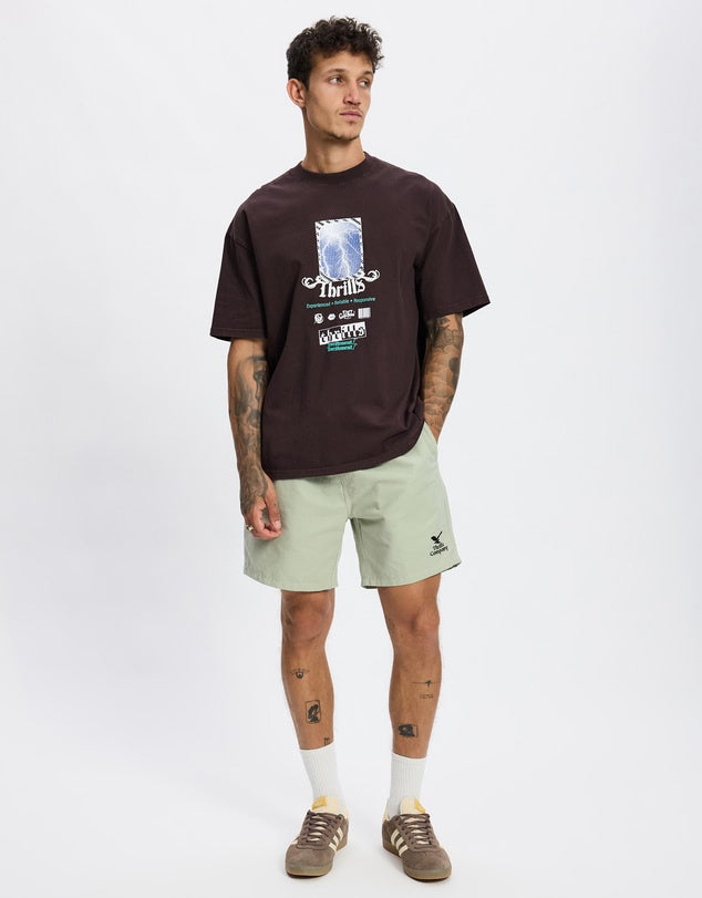 Thrills Excitement Excitement Box Fit Oversize Tee-Black Coffee