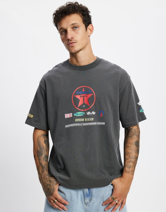 Thrills Super Charged Box Fit Oversize Cropped Tee-Merch Black