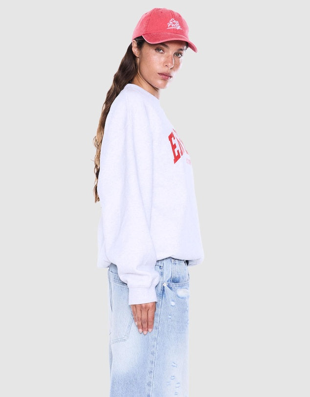 Ena Pelly Mila Oversized Sweater - White Marle