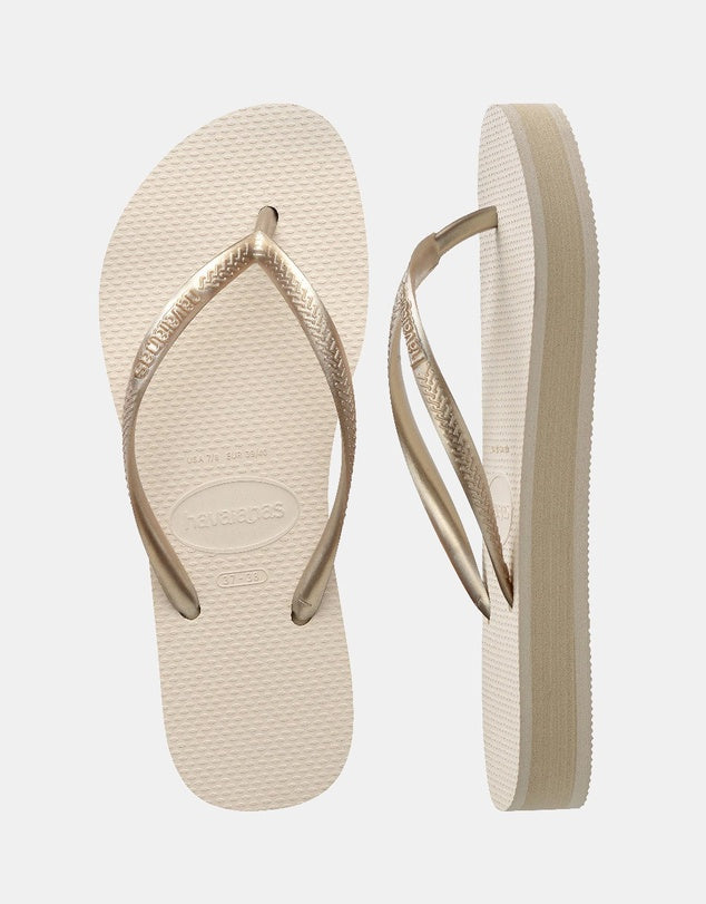 Havaianas Slim Flatform Thong Female Beige