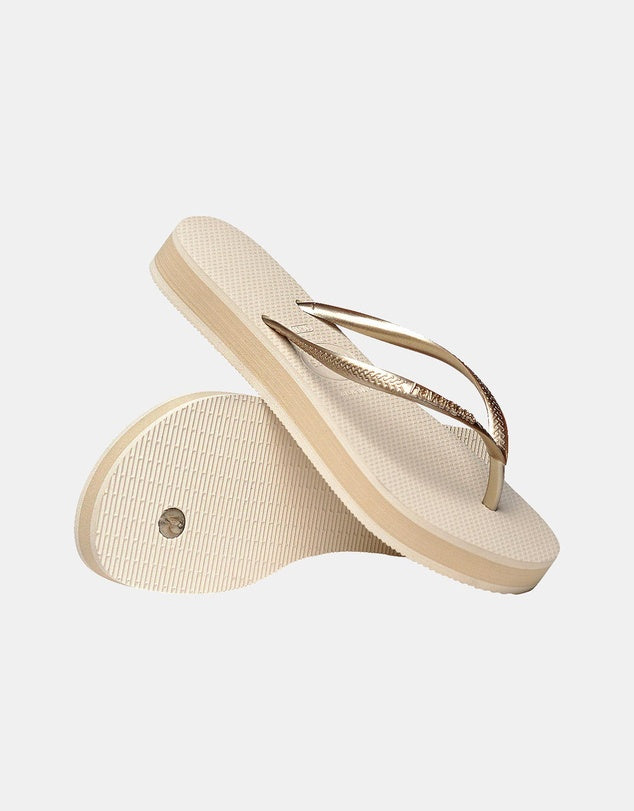 Havaianas Slim Flatform Thong Female Beige