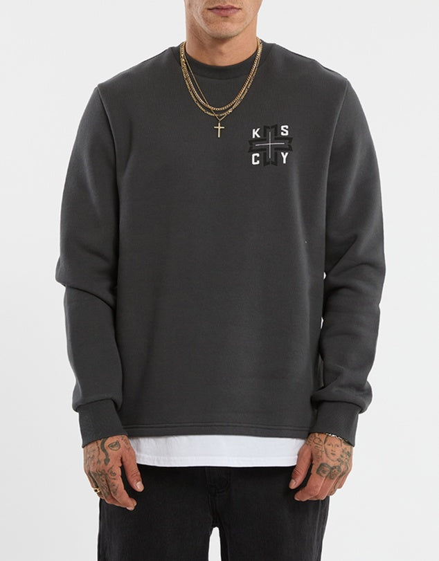 Kiss Chacey Roast Layered Sweater - Asphalt