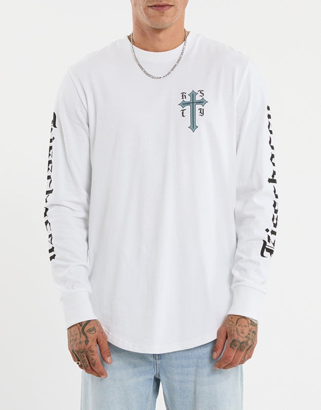 Kiss Chacey Venom Dual Curved LS Tee - Optical White