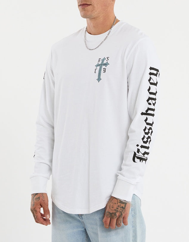 Kiss Chacey Venom Dual Curved LS Tee - Optical White
