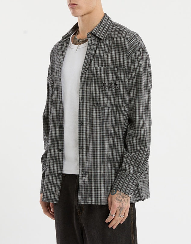 Kiss Chacey Devotion Casual LS Shirt - Black Check
