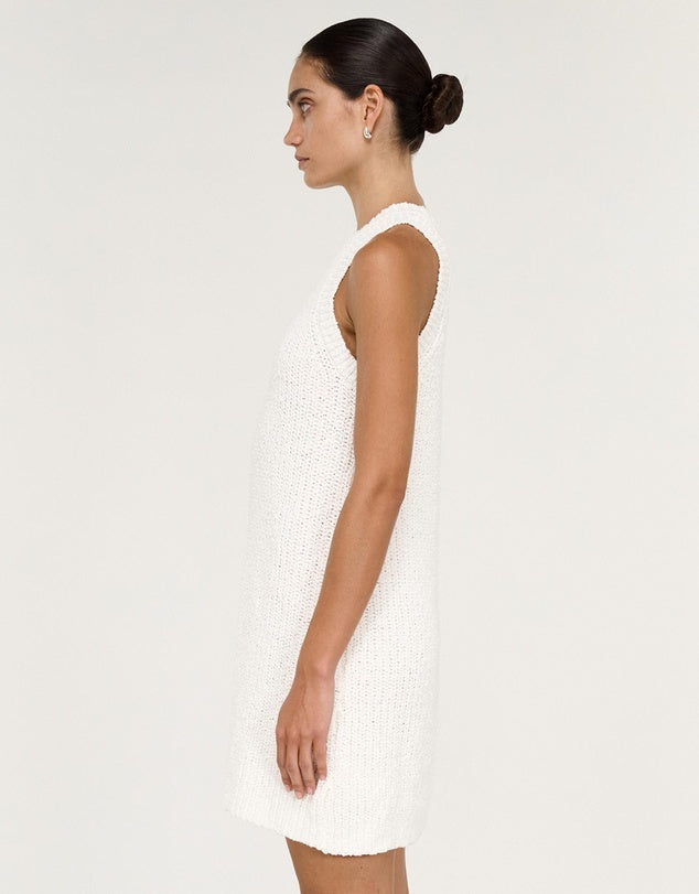 Staple The Label Cove Knitted Dress - White