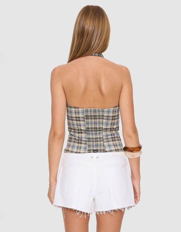 Thrills Desert Reverb Vida Halter Top - Placid Blue
