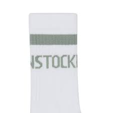Birkenstock Cotton Tennis Sock - White/Pure Sage