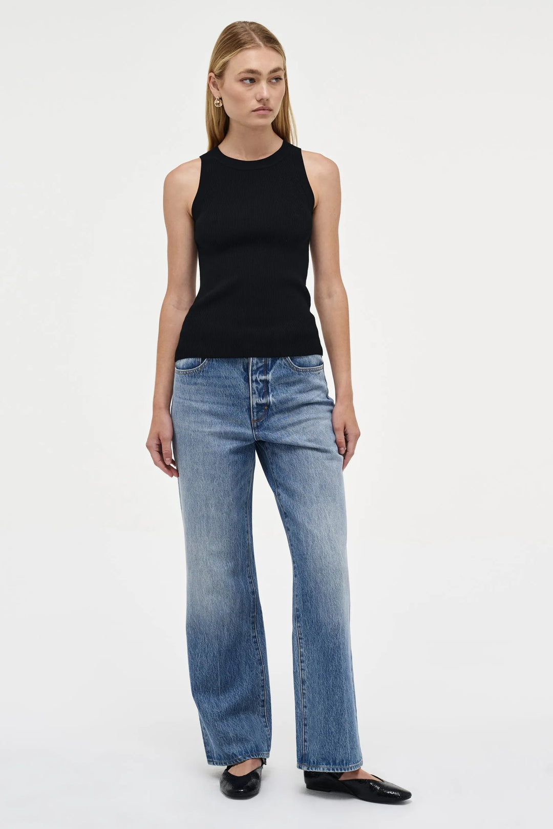 Neuw Denim Jonesy Knitted Singlet PM - Black