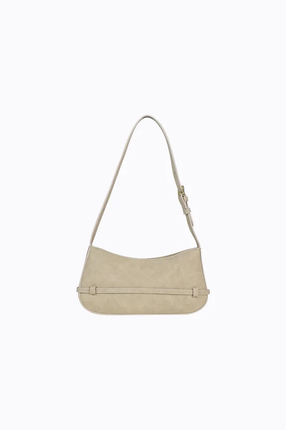 Peta + Jain Karis Shoulder Bag - Beige Suede Gold