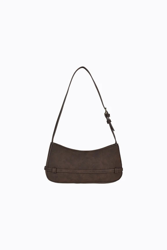 Peta + Jain Karis Shoulder Bag - Chocolate Suede Gold