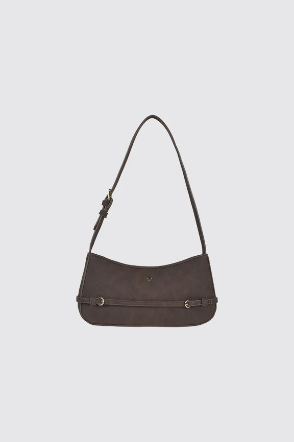 Peta + Jain Karis Shoulder Bag - Chocolate Suede Gold