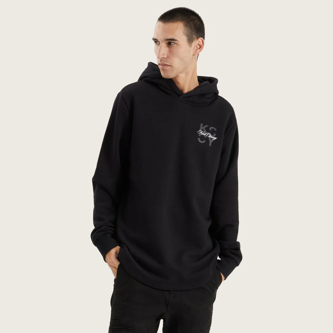 Kiss Chacey Keystone Heavy Hooded Dual Curved Sweater- Jet Black
