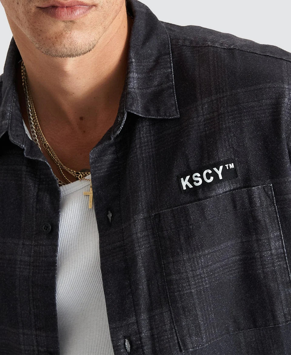 Kiss Chacey Elysian Short Sleeve Shirt - Black/Charcoal