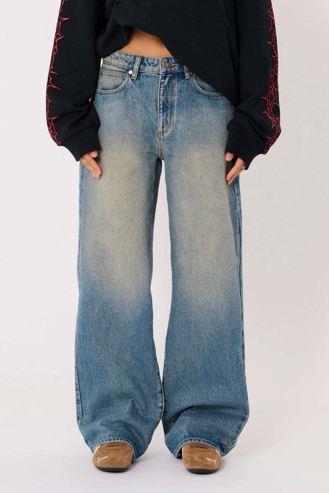 Abrand 99 Low Baggy Petite Denim Jean - Kit Recycled