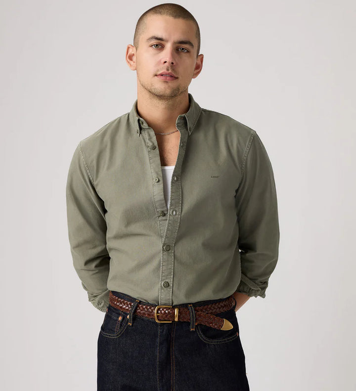 Levi Straus Authentic Button Down - Mulled Basil Garment Dye