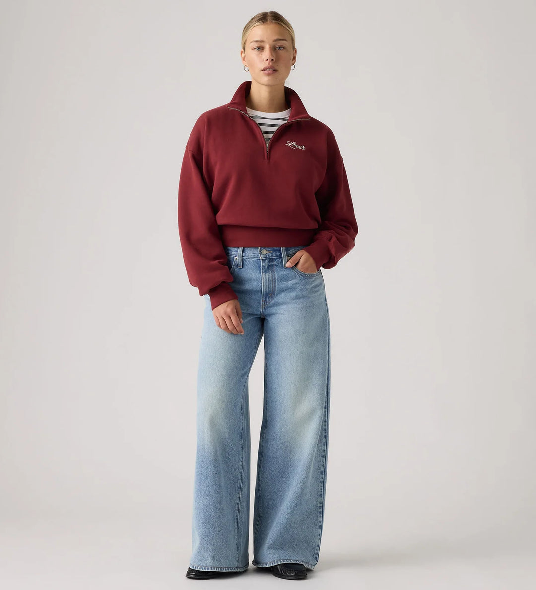 Levi's Middy Wide Leg Denim Jean - Pen And Paper
