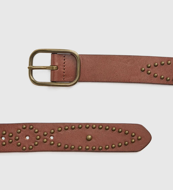 Levi's Studded Western Belt - Tobacco Brown