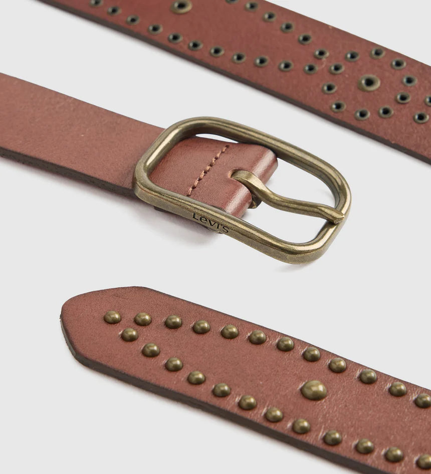 Levi's Studded Western Belt - Tobacco Brown