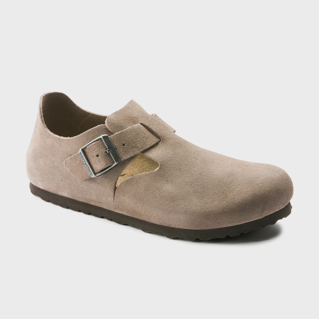Birkenstock London Taupe Suede Leather Regular