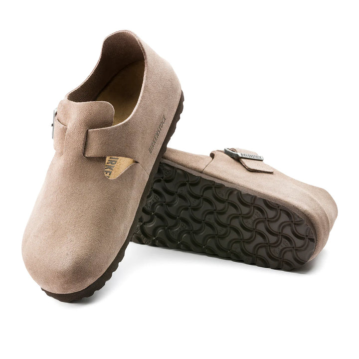 Birkenstock London Taupe Suede Leather Regular
