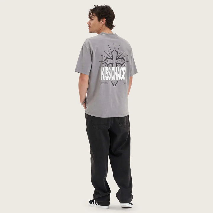 Kiss Chacey Luminary Heavy Box Fit Tee - Pigment Frost Grey