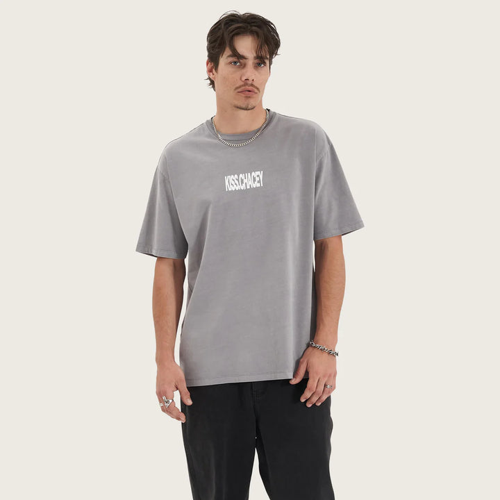 Kiss Chacey Luminary Heavy Box Fit Tee - Pigment Frost Grey