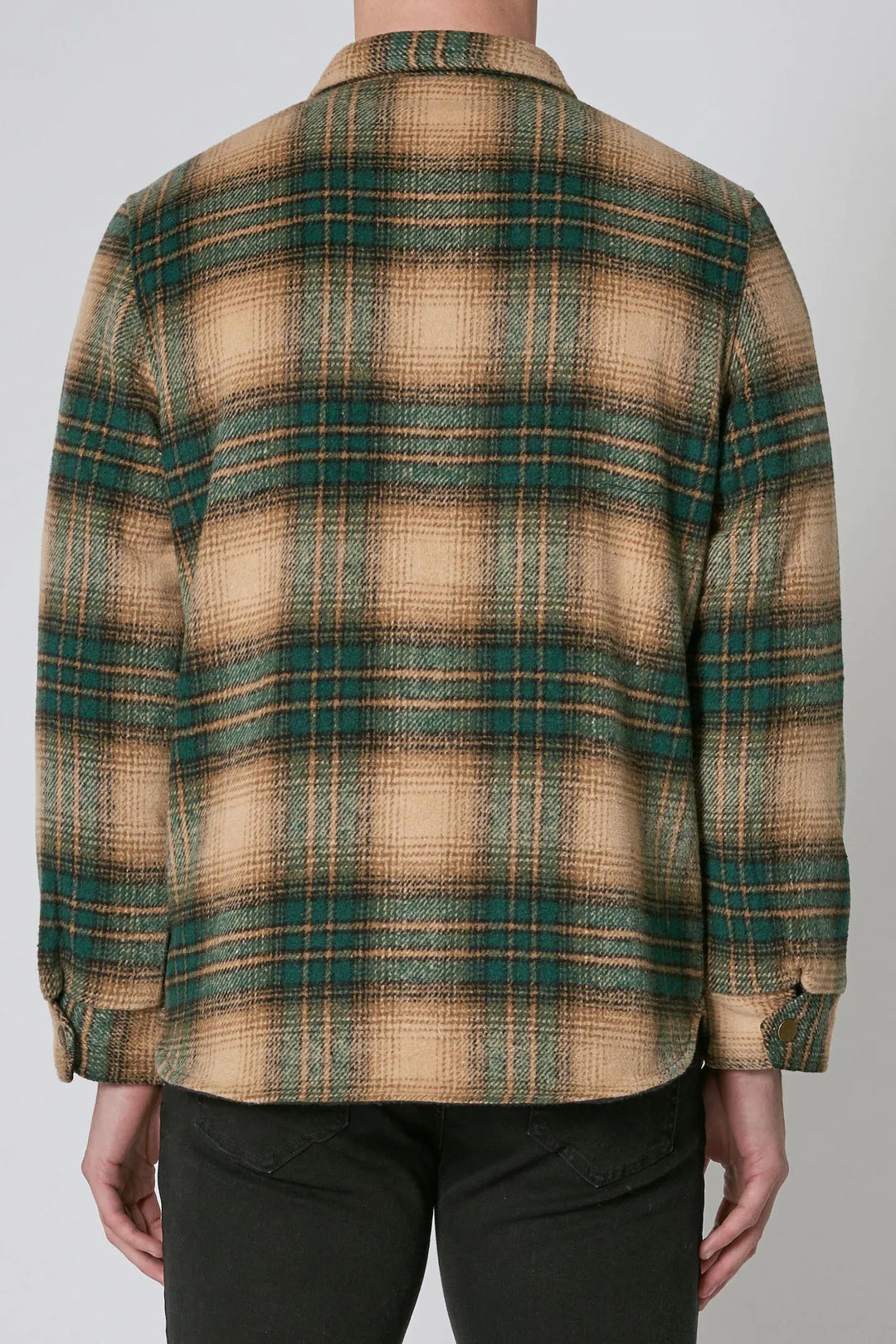 Rollas Men At Work Check Shacket - Green Check