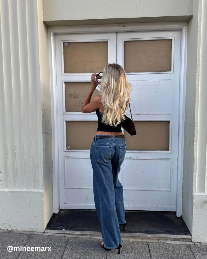 Dr Denim Hill Low Jean - Haze Mid Retro Contrast