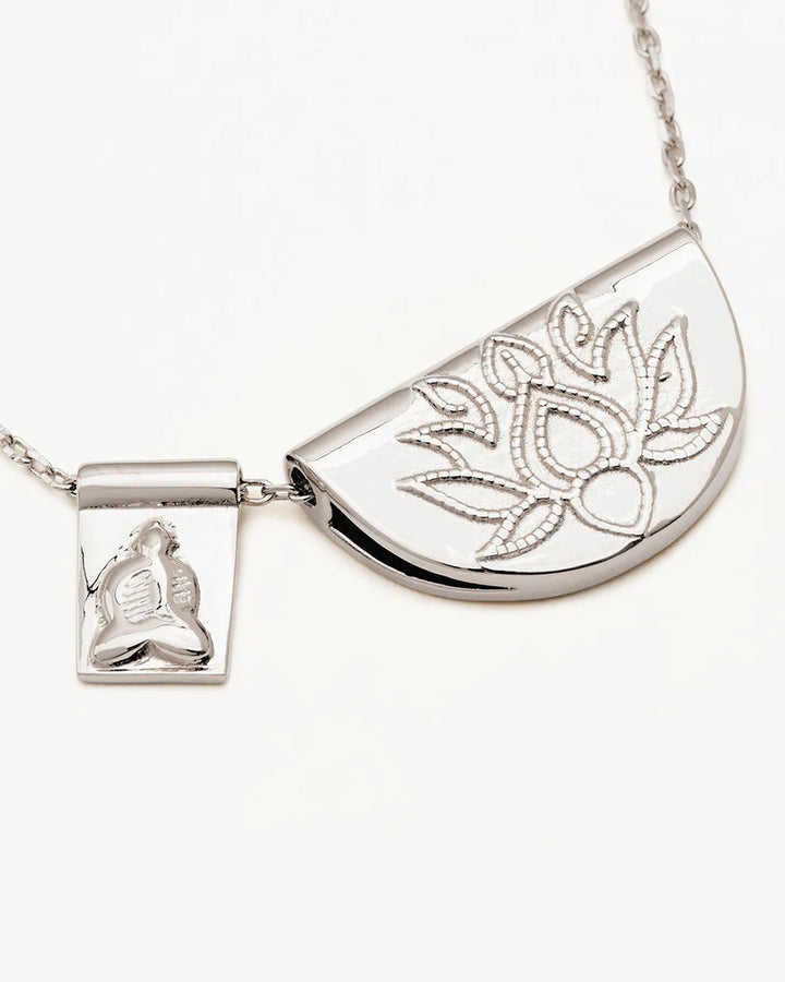 By Charlotte Lotus and Little Buddha Necklace - Sterling Silver