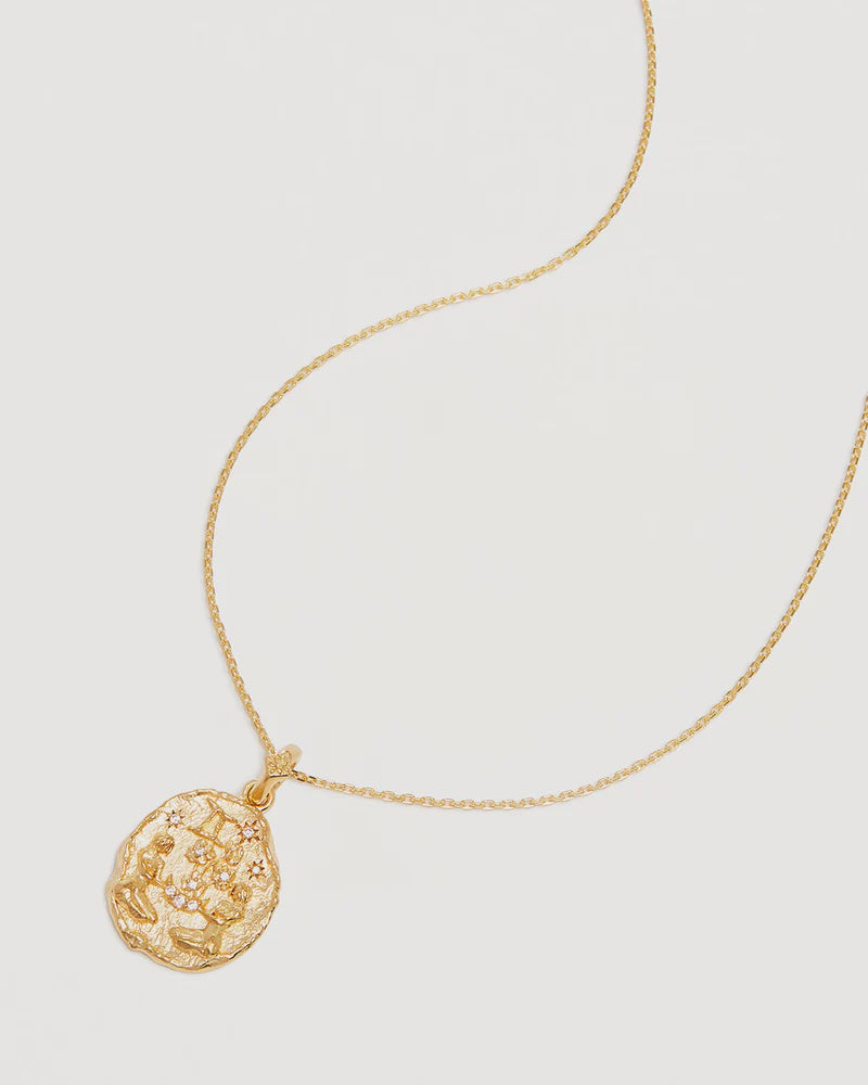 By Charlotte She Is Zodiac Necklace - Gemini - 18k Gold Vermeil