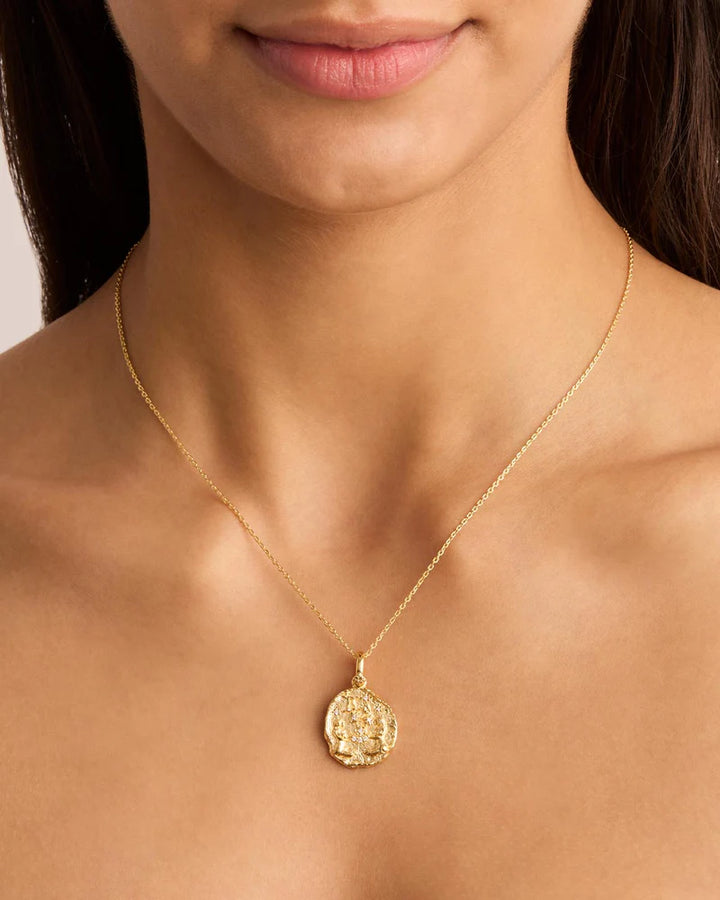 By Charlotte She Is Zodiac Necklace - Gemini - 18k Gold Vermeil