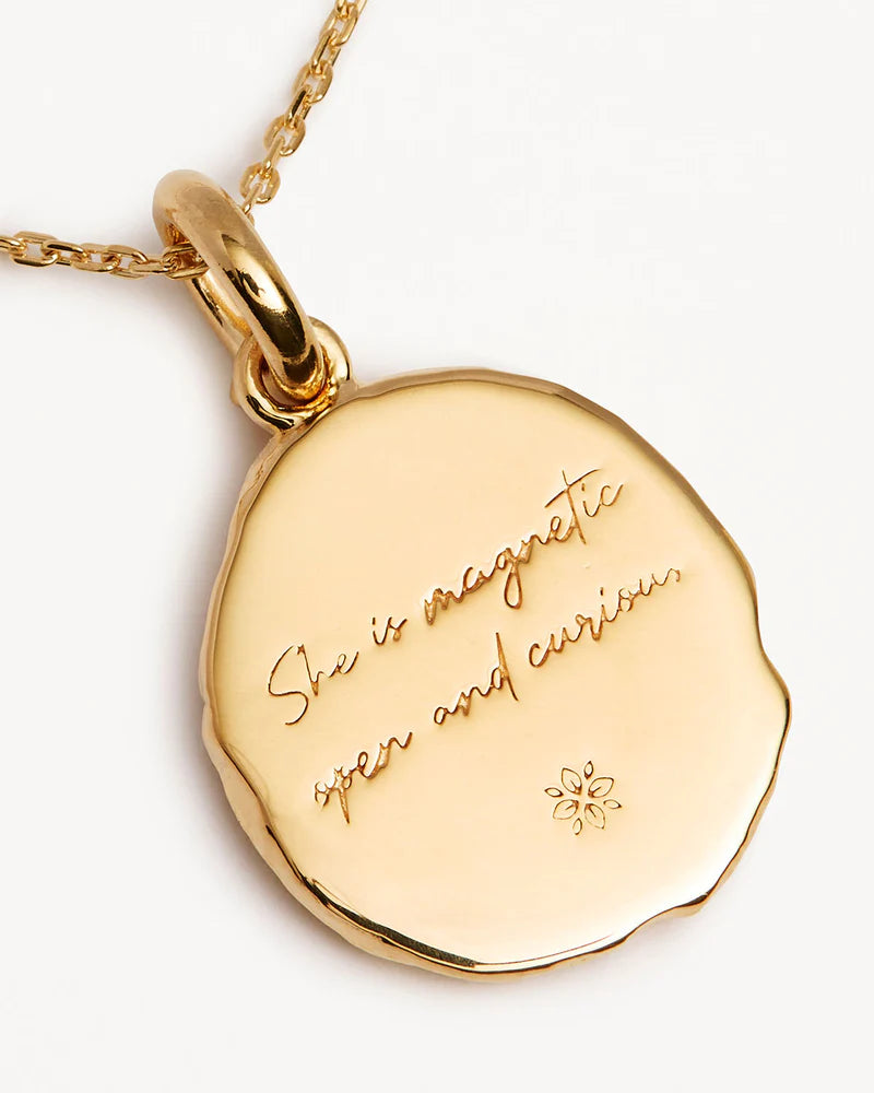 By Charlotte She Is Zodiac Necklace - Gemini - 18k Gold Vermeil