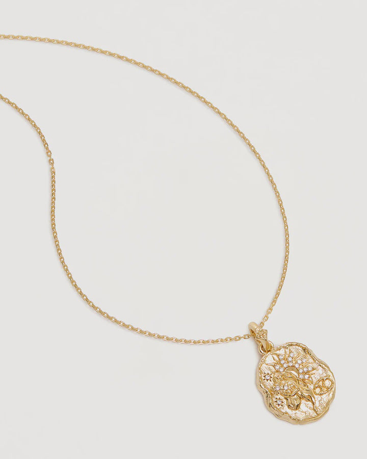 By Charlotte She Is Zodiac Necklace - Cancer - 18k Gold Vermeil