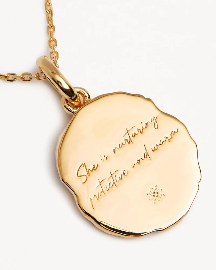 By Charlotte She Is Zodiac Necklace - Cancer - 18k Gold Vermeil