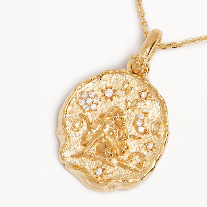 By Charlotte She Is Zodiac Necklace - Libra - 18k Gold Vermeil