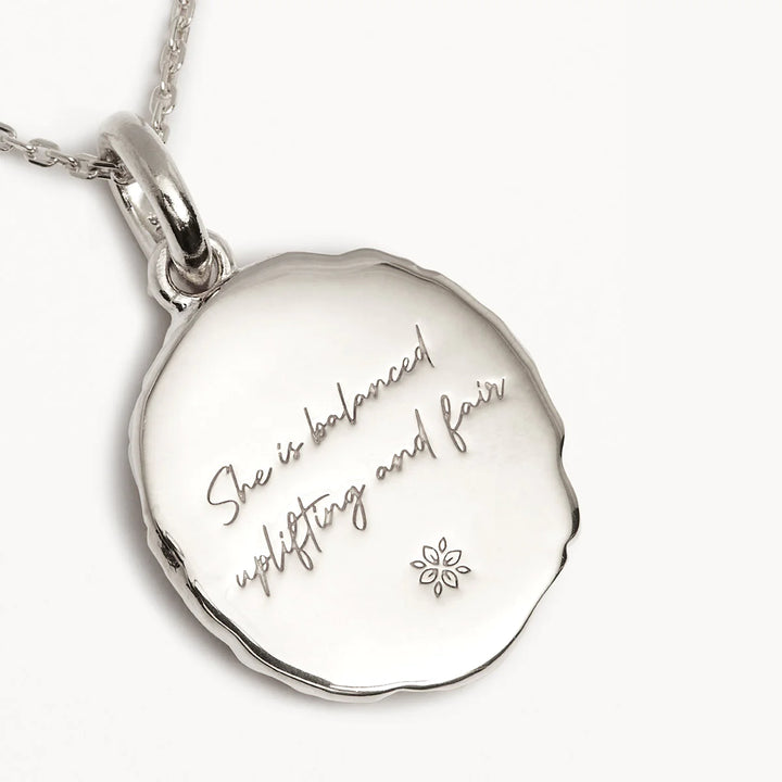 By Charlotte She Is Zodiac Necklace - Libra - Sterling Silver