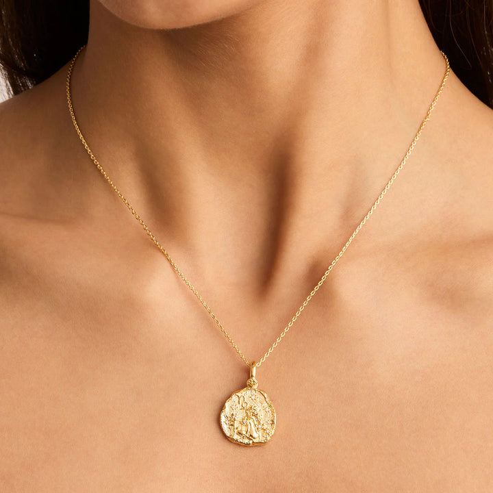 By Charlotte She Is Zodiac Necklace - Capricorn - 18k Gold Vermeil
