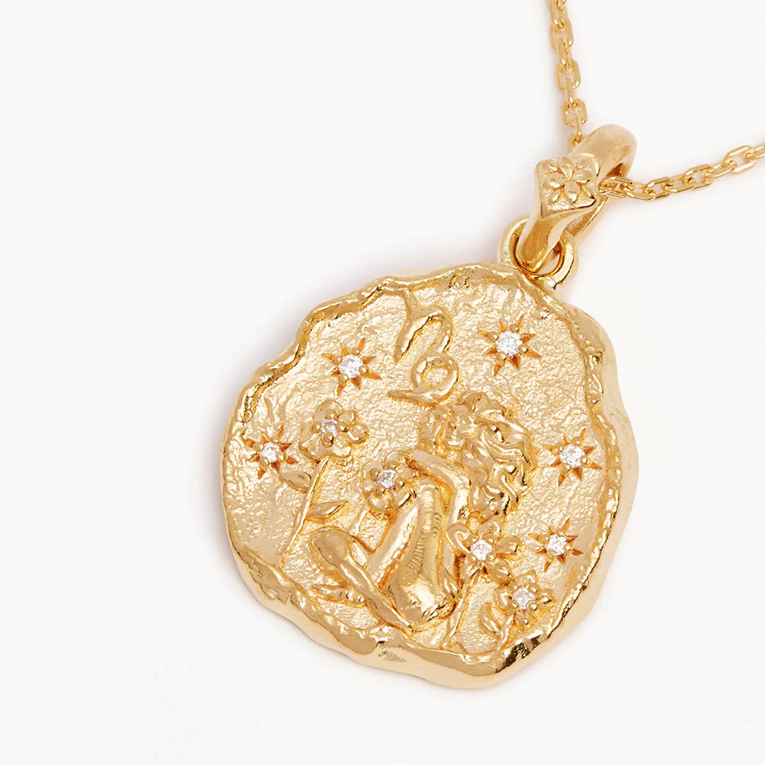 By Charlotte She Is Zodiac Necklace - Capricorn - 18k Gold Vermeil