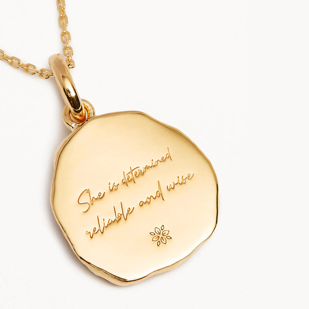 By Charlotte She Is Zodiac Necklace - Capricorn - 18k Gold Vermeil