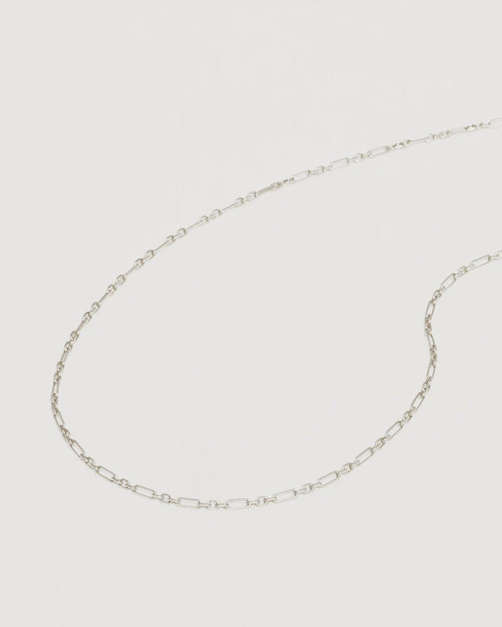 By Charlotte 19" Mixed Link Chain Necklace- Sterling Silver
