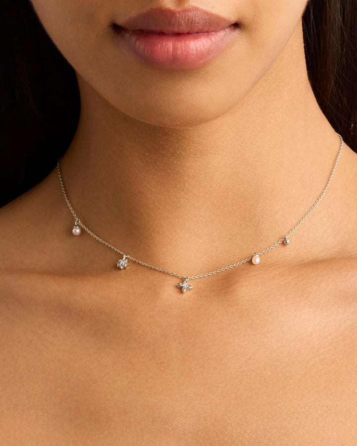 By Charlotte Live In Peace Choker- Sterling Silver