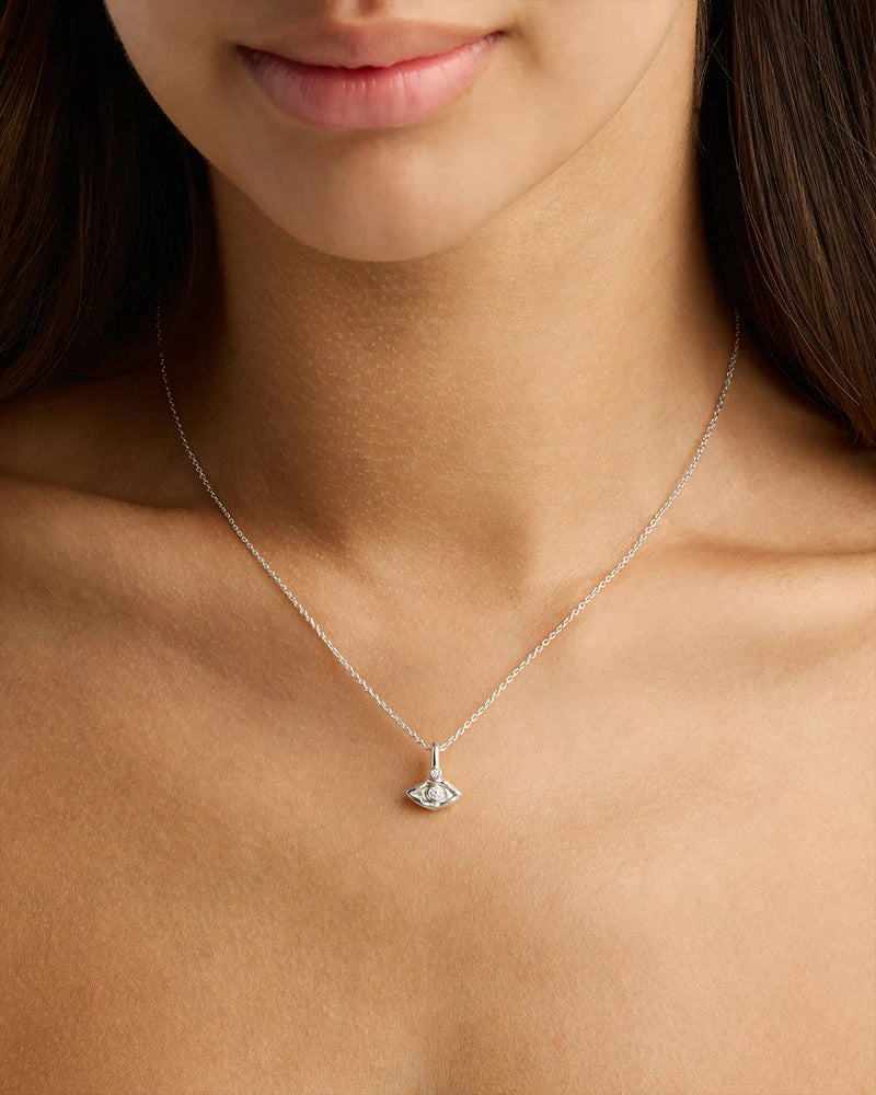 By Charlotte Sterling Silver I Am Protected Necklace