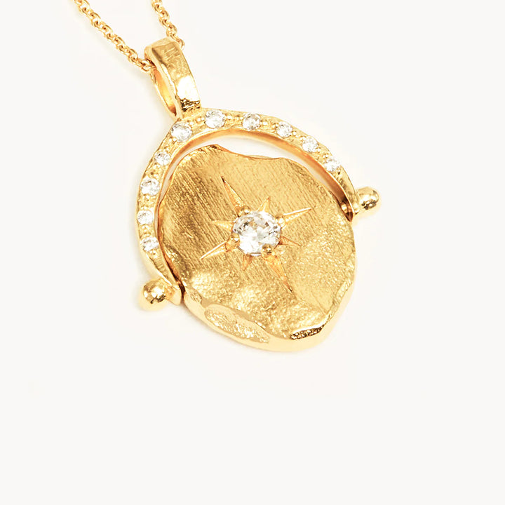By Charlotte North Star Spinner Necklace - 18k Gold Vermeil