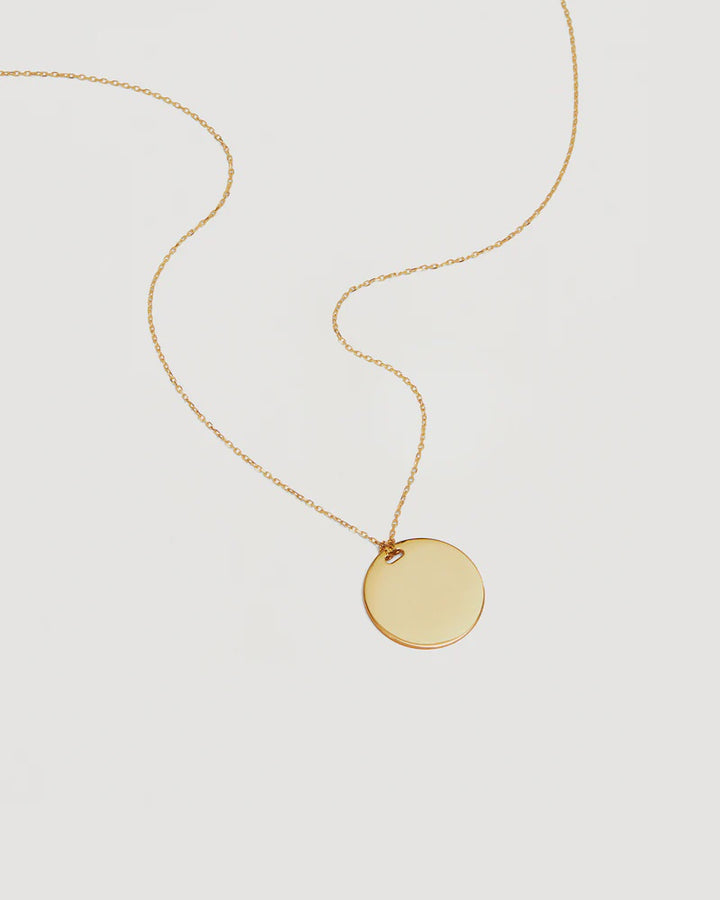 By Charlotte  Forever And Always Large Engravable Necklace - 18k Gold Vermeil