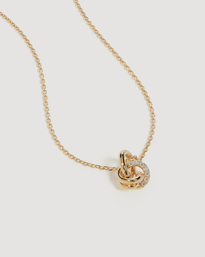 By Charlotte Endless Knot Lab Grown Diamond Necklace - 18k Gold Vermeil